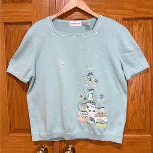 Alfred Dunner Women’s Embroidered Top Sz XL